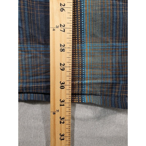 prAna Rennin Button Up Shirt Mens L/S‎ XL Organic Cotton Polyester Blend Plaid - Picture 4 of 6